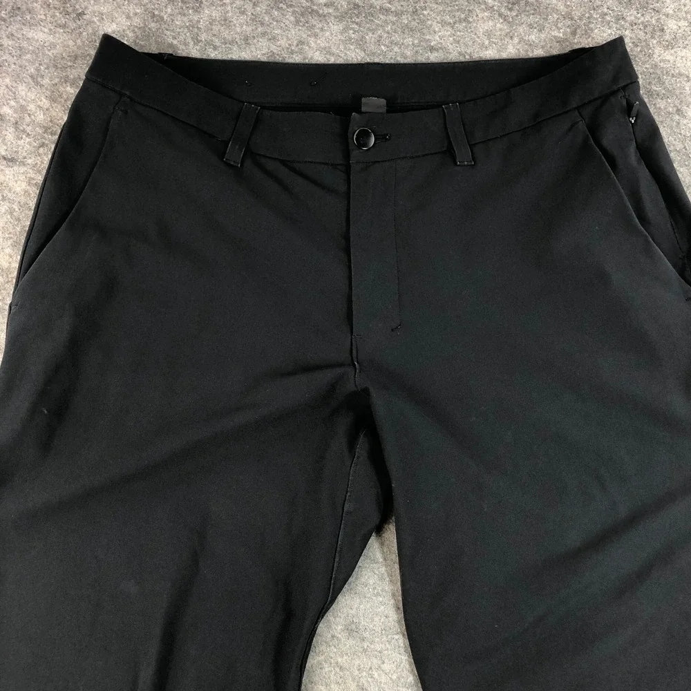 Lululemon ABC Mens 34 Black Technical Slim Fit Golf Casual Pants Athletic Gym - Picture 3 of 13
